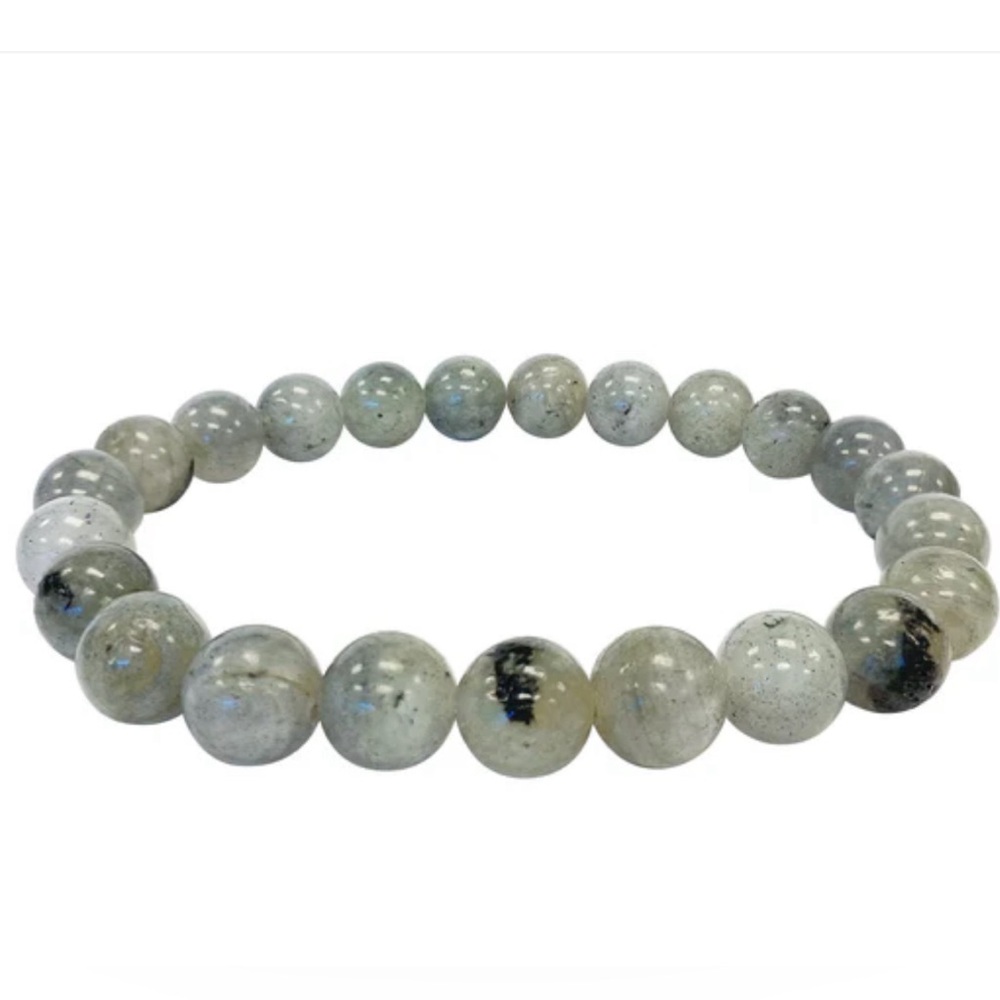 8mm Labradorite Crystal Bead Stretch Bracelet